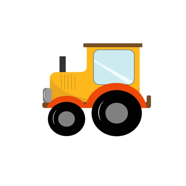 Іграшковий трактор. Будівельні вантажівки для дитячої ілюстрації . — стоковий вектор