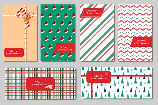 Modèles de cartes pour Noël. Illustration vectorielle. — Image vectorielle