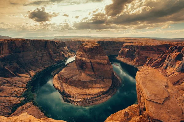 Sunset Horseshoe Bend Grand Canyon National Park Arizona — Stock Photo, Image