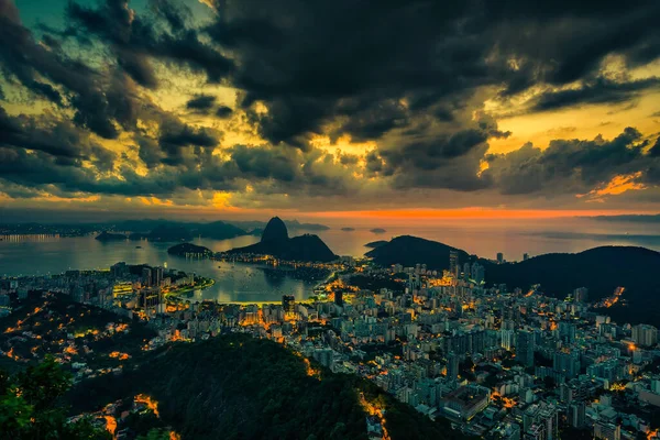 Sunrise Botafogo Bay Sugar Loaf Rio Janeiro Brazil — Foto de Stock