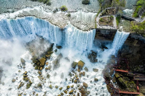 Αεροφωτογραφία Αεροφωτογραφία Του American Falls Niagara Falls Ηνωμένες Πολιτείες — Φωτογραφία Αρχείου