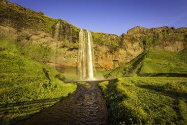 Güney İzlanda 'da Seljalandsfoss Şelalesi