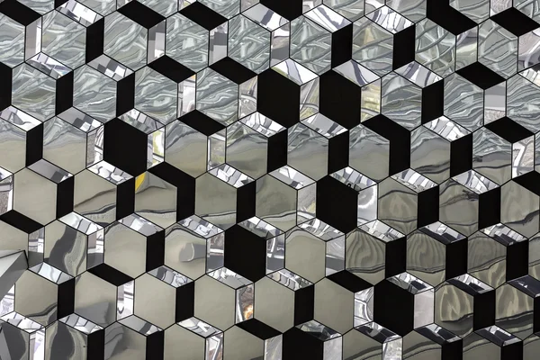 Abstracte glas gekristalliseerde spiegel patroon — Stockfoto