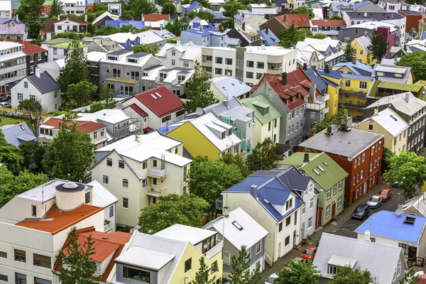 Maisons colorées à Reykjavik — Photo
