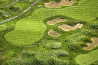 golf sahasının havadan görünümü