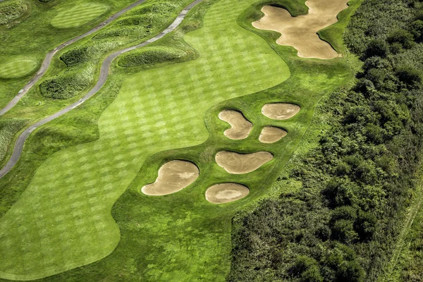 Vista aerea del campo da golf — Foto Stock