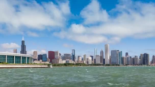 Chicago on Lake Michigan — Stock Video