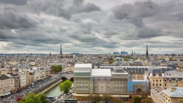 Paris panorama — Stockvideo