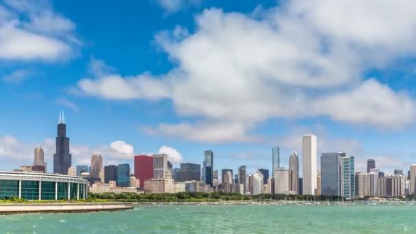Chicago no Lago Michigan — Vídeo de Stock