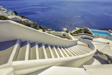 Merdiven Aegan denize, Santorini Adası-Yunanistan