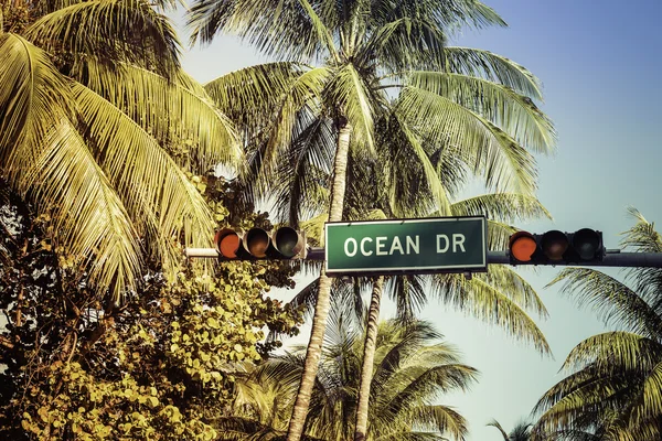 Ocean drive znak — Zdjęcie stockowe