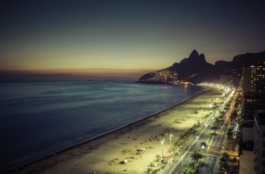 Ipanema Beach in Rio de Janeiro, Brazil clipart