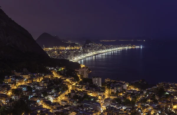Nacht panorama van Rio de Janeiro — Stockfoto