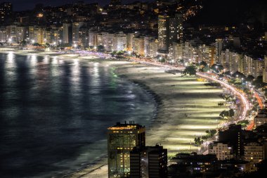 Rio de Janeiro gece CopacabanaPlajı