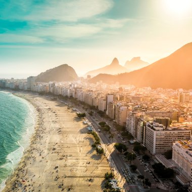 Copacabana Beach in Rio de Janeiro clipart