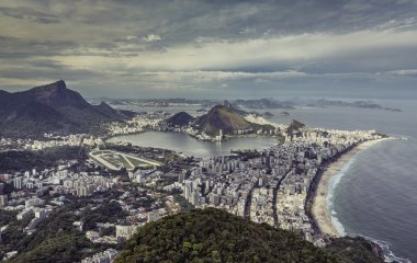 Rio de Janeiro, Brezilya şehir havadan görünümü