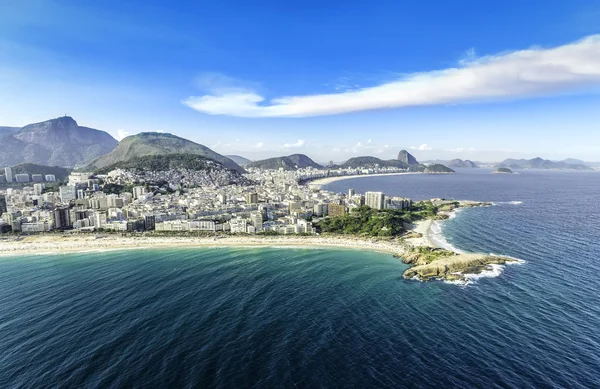 Praia de Copacabana e Ipanema no Rio de Janeiro — Fotografia de Stock