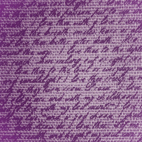 Blur text on violet fabric burlap — Stock Photo, Image