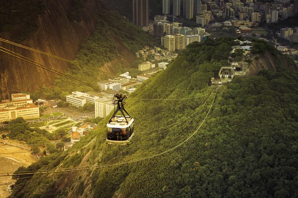 Teleférico para Pão de Açúcar no Rio de Janeiro — Fotografia de Stock