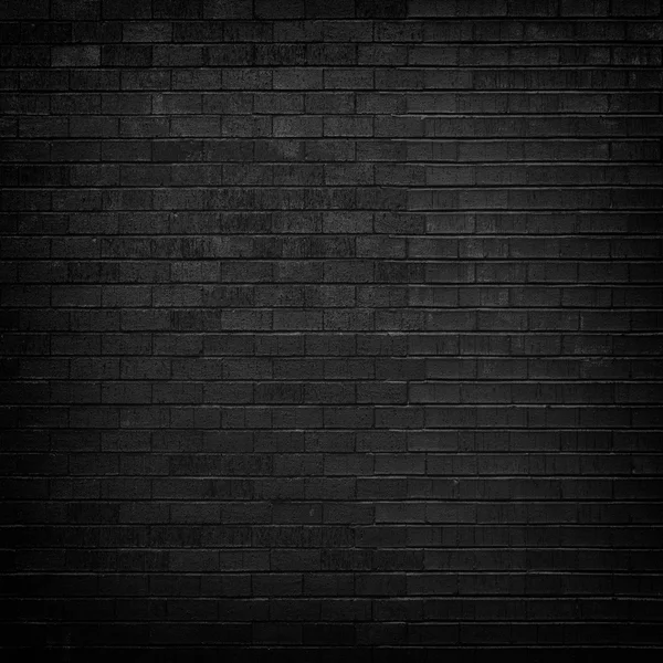 Black brick wall for background — Stock Photo, Image