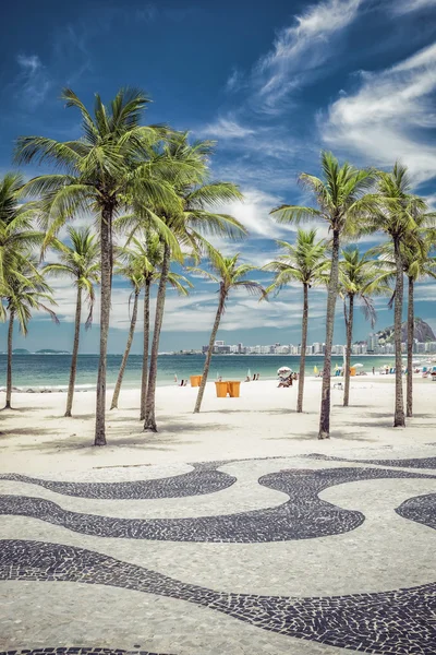 Plaża copacabana w rio de janeiro, Brazylia — Zdjęcie stockowe