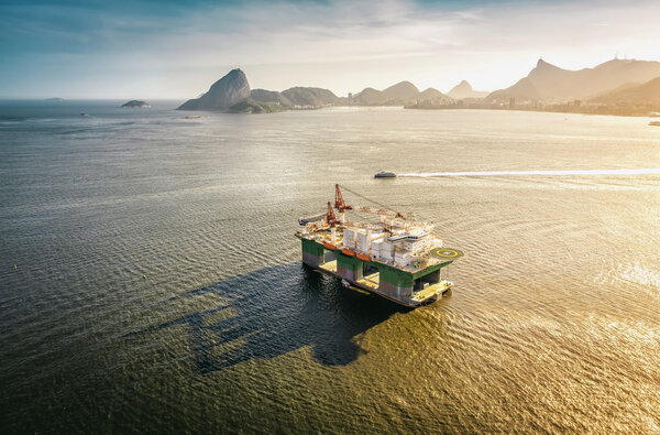 Oil drilling rig, Rio De Janeiro, Brazil