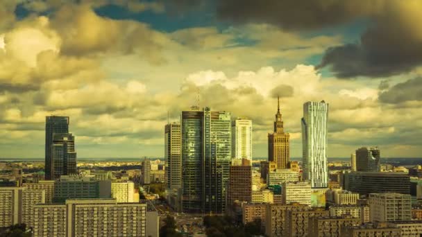 Warszawa Skyline City — Stockvideo