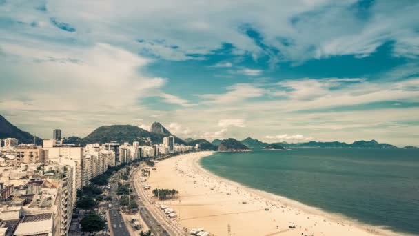 Playa de Copacabana en Río de Janeiro — Vídeos de Stock