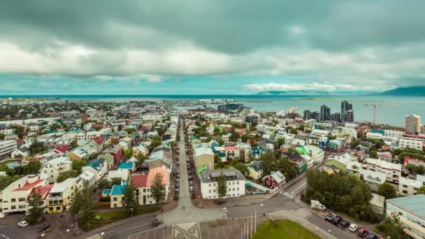 Reykjavik vista centro da cidade — Vídeo de Stock