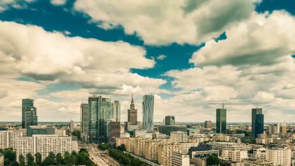 Varsóvia Skyline City — Vídeo de Stock