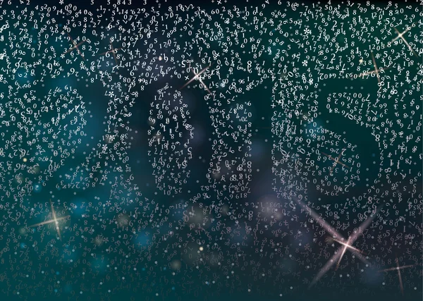 2015 год в ночном небе — стоковый вектор