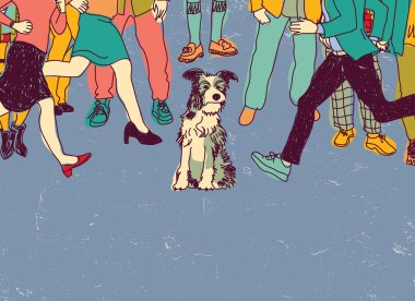 Sokakta evsiz zavallı köpek