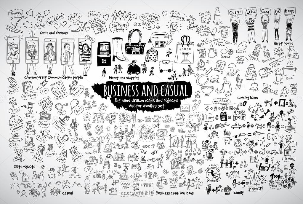 Office life of business people icons