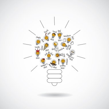 ampul yaratıcı fikirler sembolü