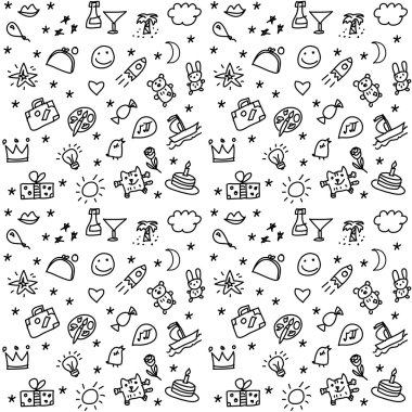 Tebrik dilek simgeler seamless modeli