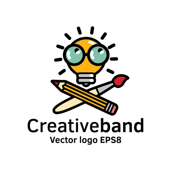 Icono de logotipo de color de banda creativa — Archivo Imágenes Vectoriales