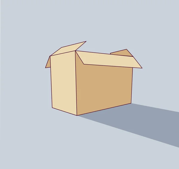 Objeto de caja vacía grande — Vector de stock