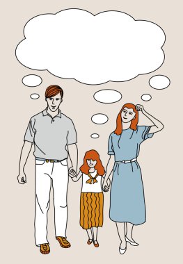Mutlu aile ve rüya balonu
