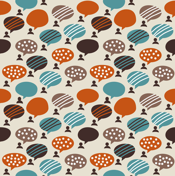 Люди и пузыри цвета бесшовный узор
