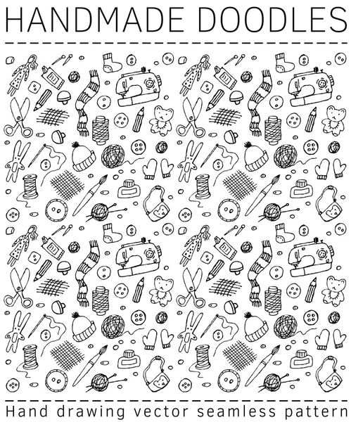 Handmade icons pattern — 스톡 벡터