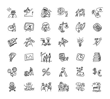 karalamalar iş ikonları/simgeleri