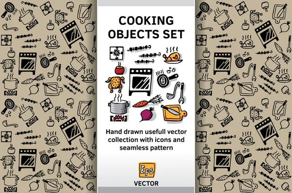 Objetos e iconos de cocina — Archivo Imágenes Vectoriales