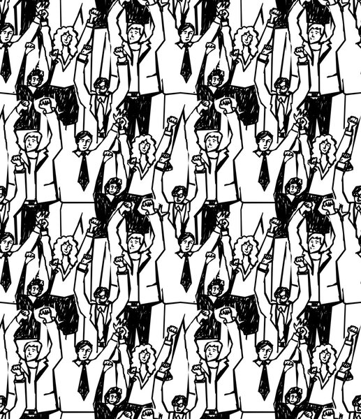 Большая группа зрителей
