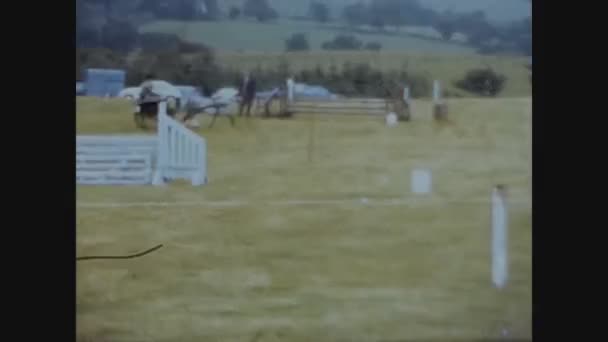 Reino Unido 1969, Sulky horse trot race 2 — Vídeos de Stock