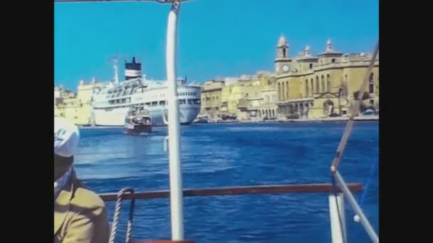 Malta 1981, Vista da paisagem de Malta na Europa 5 — Vídeo de Stock