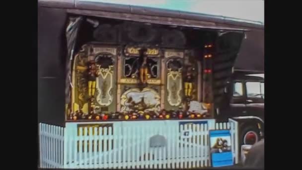 Velká Británie 1969, Dekorace Fairground organ 3 — Stock video