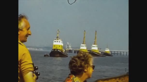 Reino Unido 1970, Navios em Bristol na década de 70 — Vídeo de Stock