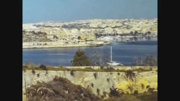 Malta 1981, La Valletta stadssiluett på Malta 4 — Stockvideo