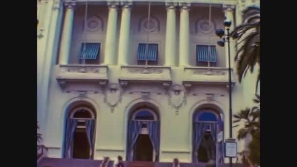Italia 1966, Sanremo Municipal Casino view — Vídeo de stock