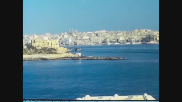 Malte 1981, horizon de la ville de La Valette à Malte — Video